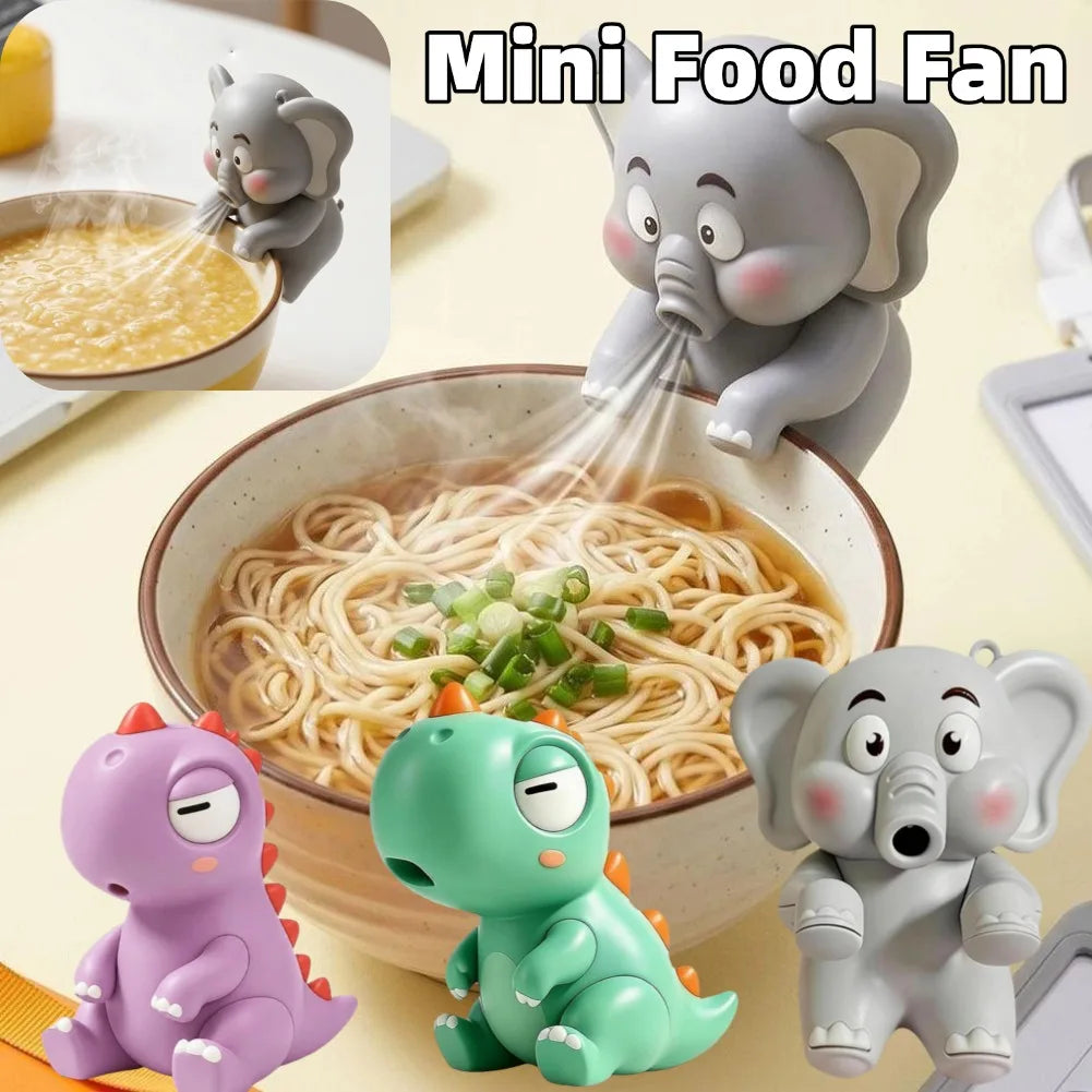 Mini Clip-On Food Cooling Fan – Dinosaur & Elephant USB Clip-On Mini Fan Axl