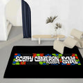 Golf Print Flannel Floor Mat – Non-Slip Soft Indoor Rug Indoor Floor Rug Axl White1 100x160cm