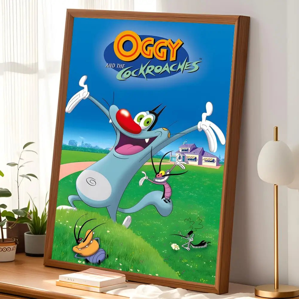 Oggy & the Cockroaches Self-Stick HD PVC Wall Poster Wall Art Poster Axl