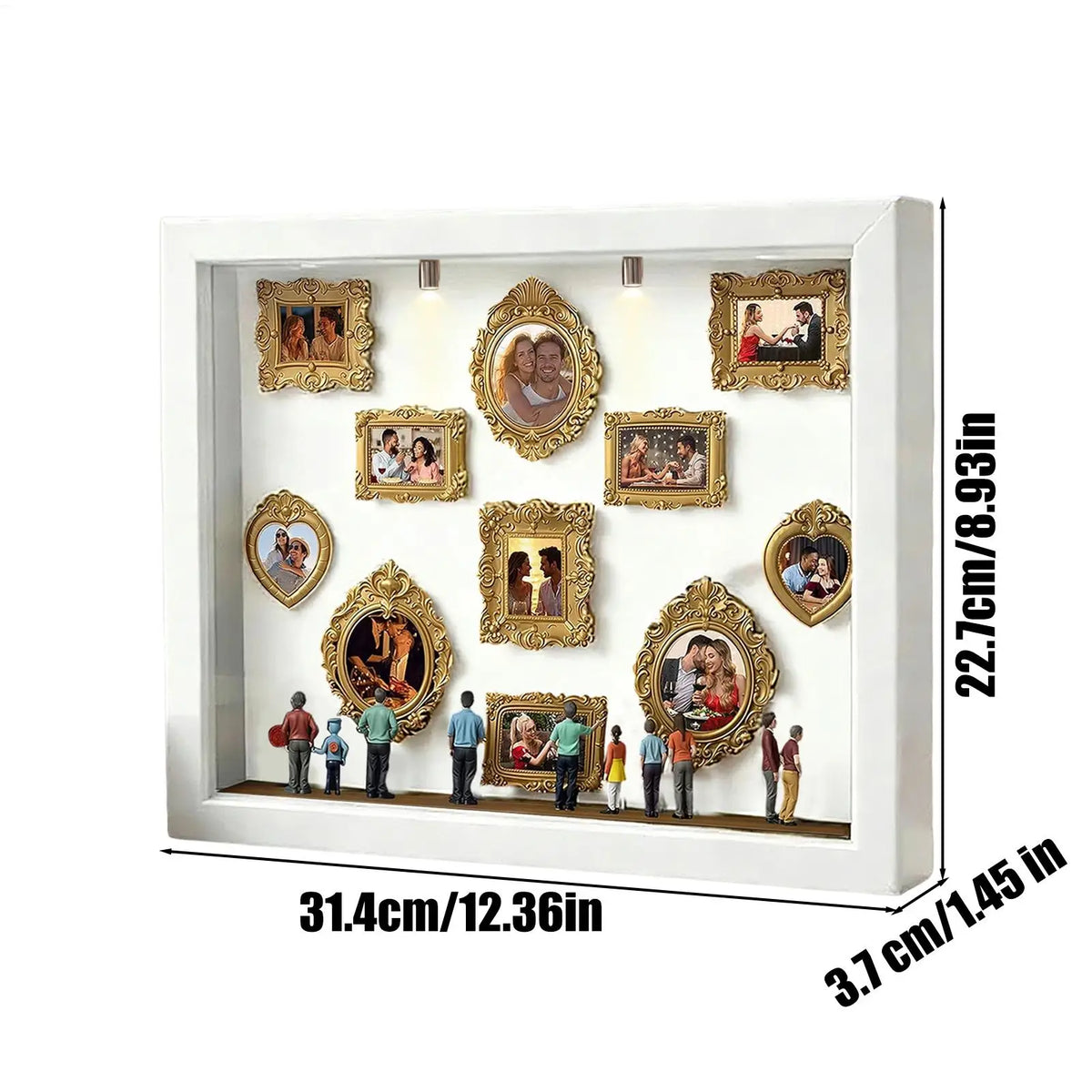 Mini Museum Photo Box with LED Light & Figurines | Gift LED Photo Display Box Axl