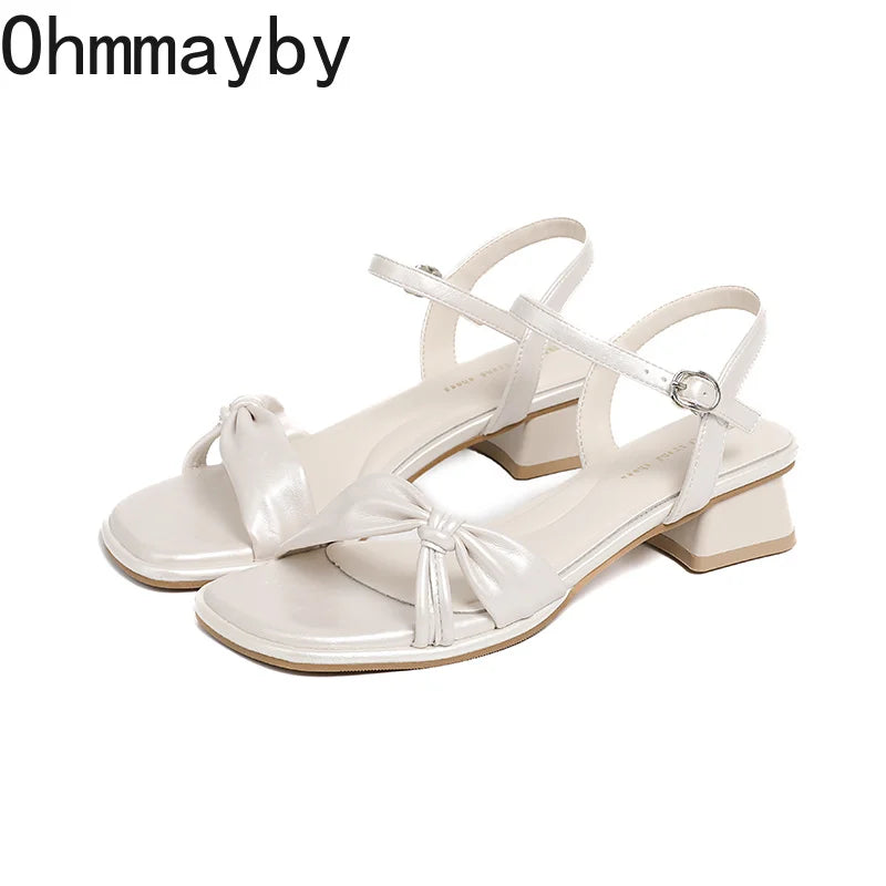 Women's Square Toe Block Heel Sandals – Buckle Strap Dress Shoes Block Heel Sandals Axl