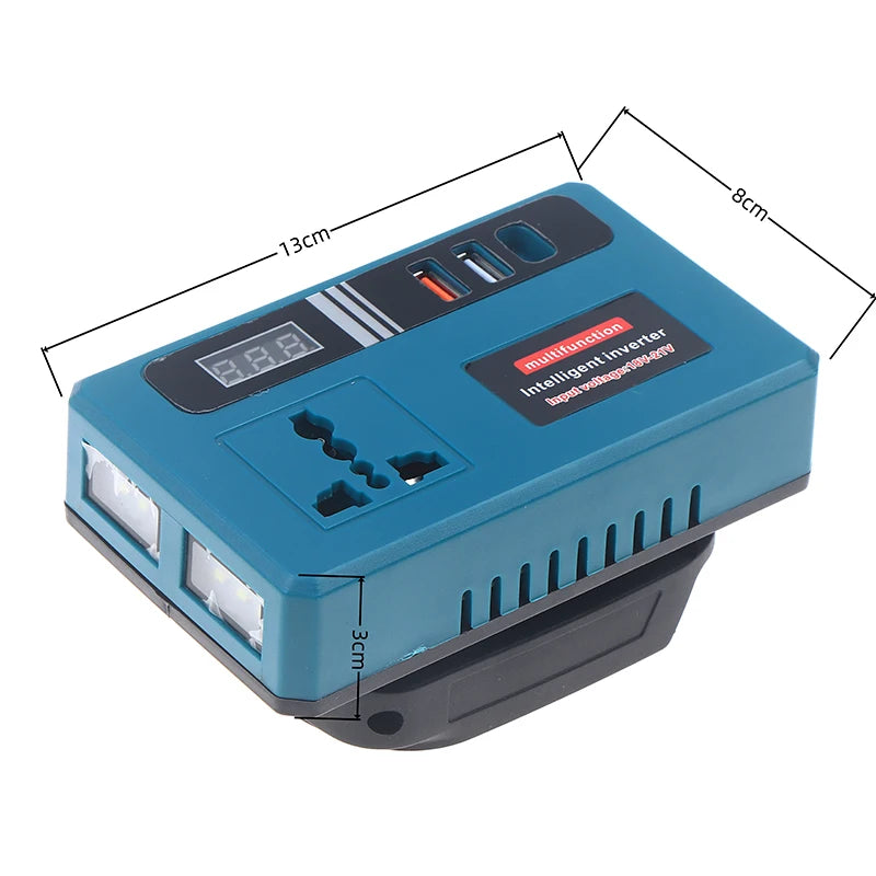 DC to 220V AC Portable Inverter – Dual USB Power Supply Portable Power Inverter Axl Onesize