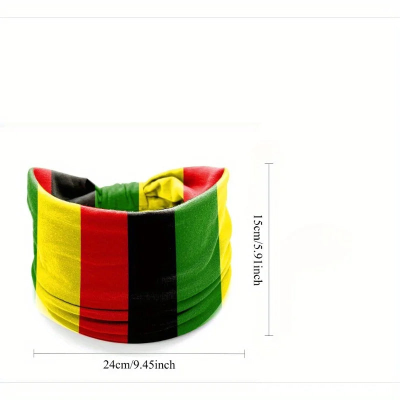 Rasta Satin Scrunchie – Silk-Like Hair Tie Guinea Flag Colors Satin Scrunchie Axl