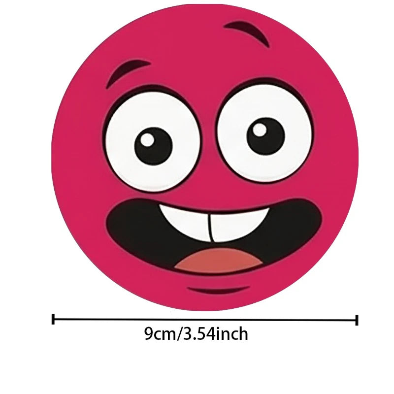 6-Piece Funny Expression Silicone Coasters – Heat-Resistant Set Silicone Coaster Set Axl
