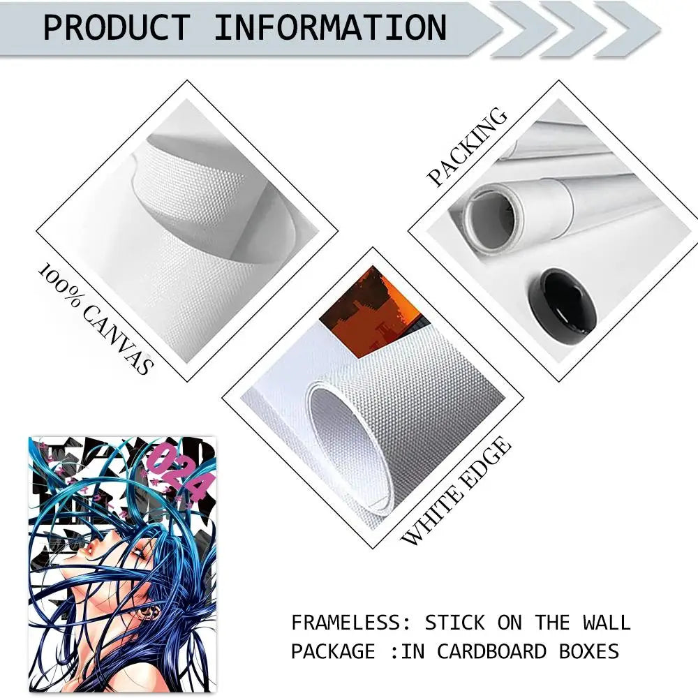Anime Prison School Canvas Wall Art – Unframed Poster Print Canvas Wall Art Axl