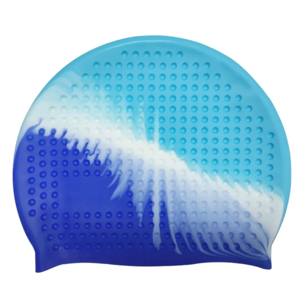 Non-Slip Silicone Swim Cap – Plus Size Waterproof Bathing Cap Silicone Swim Cap Axl Color orchid