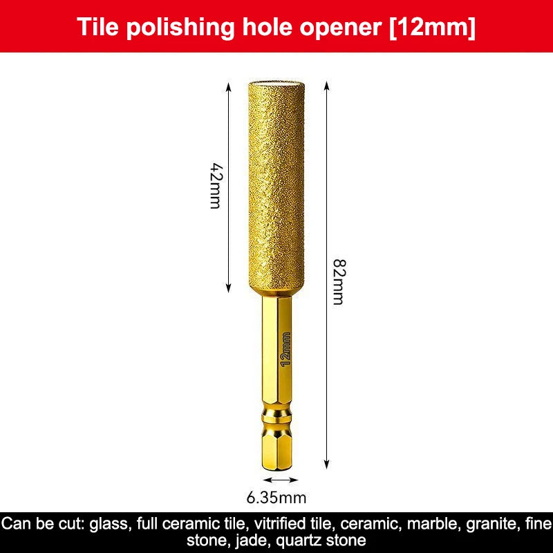Diamond Core Drill Bits – Dry Drilling for Tile, Granite & Marble Diamond Core Drill Bits Axl 12MM