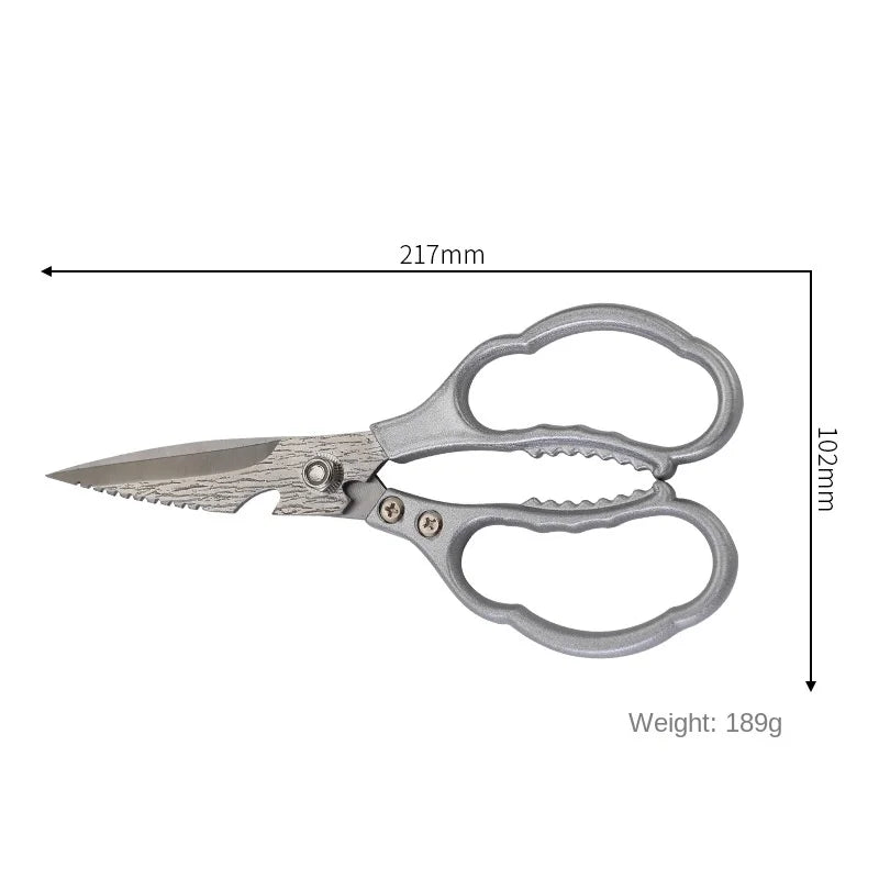 Heavy Duty Stainless Steel Kitchen Scissors & Bone Shears Kitchen Shears Axl 180gPlum Blossom Sci