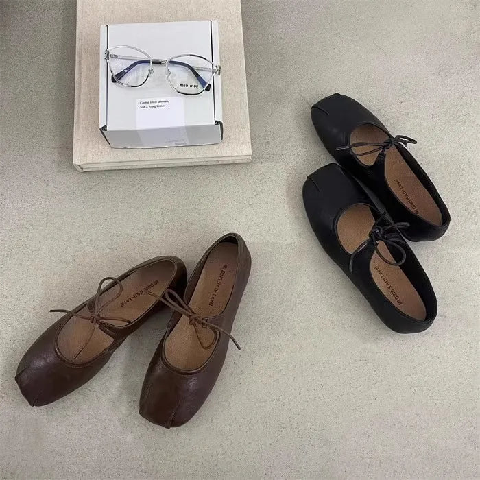 Women's Butterfly-Knot Ballet Flats – Square Toe Mary Jane Ballet Flats Axl