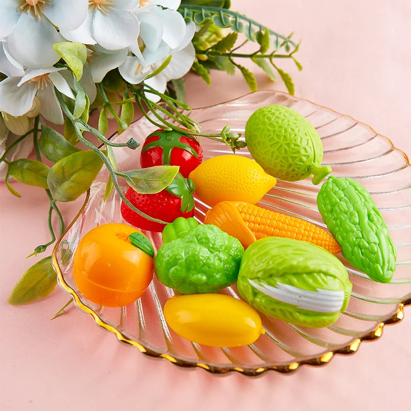 10 PCS Mini Simulation Fruit Vegetable Toys – Dollhouse Accessory Dollhouse Accessories Axl