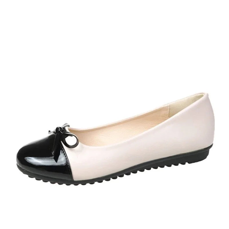 Women's Bow Knot Flat Shoes – Round Toe Slip-On Plus Size Women's Flat Shoes Axl