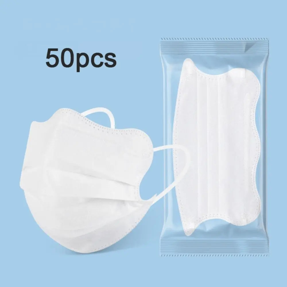 50-Pack Butterfly Disposable Face Masks – Morandi 3-Layer Disposable Face Mask Axl white