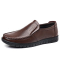 Men's Perforated Cowhide Leather Lace-Up Brogue Dress Shoes Men's Brogue Dress Shoes Axl Brown 46