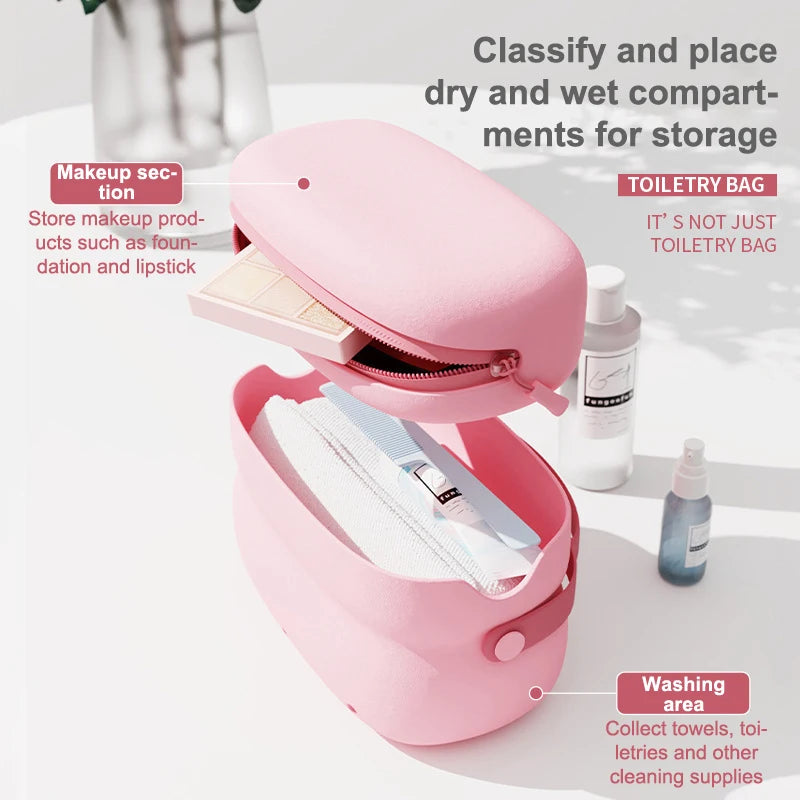 2-in-1 Dry Wet Separation Travel Wash Bag | EVA Cosmetic Bag Travel Toiletry Bag Axl