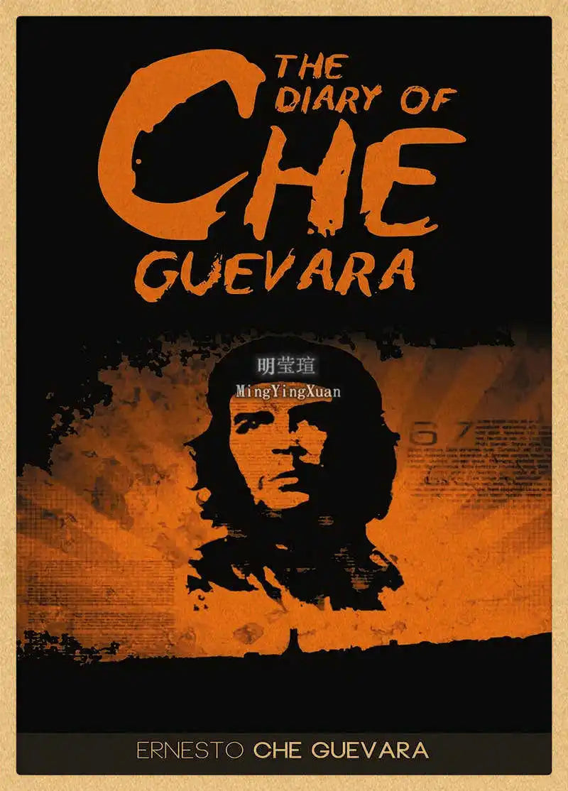 Che Guevara Vintage Kraft Paper Poster – Retro Wall Art Vintage Wall Poster Axl 41 30x20cm