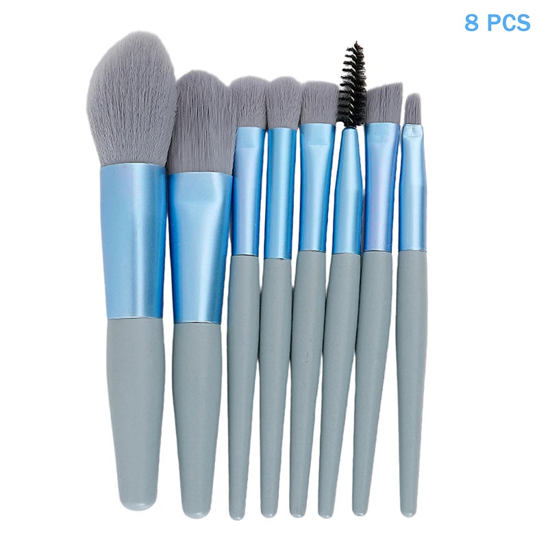 8/13 PCS Makeup Brush Set – Foundation, Powder & Eyeshadow Makeup Brush Set Axl A11