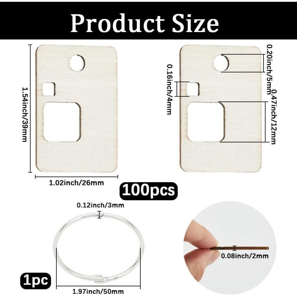 100 Wood Embroidery Floss Bobbins – Thread Winding Cards Embroidery Floss Bobbins Axl
