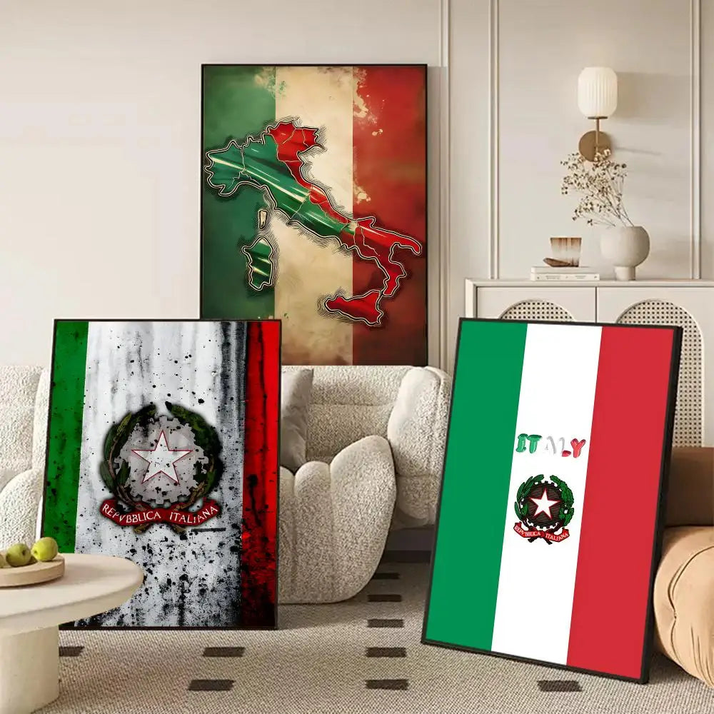 Italy Flag Wall Sticker Poster – HD Print Removable Decal Wall Sticker Decal Axl