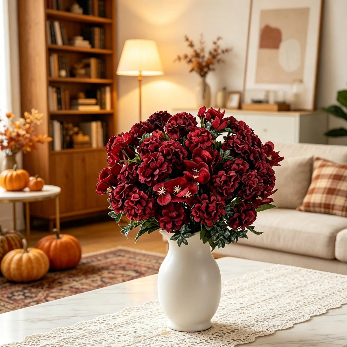 Silk Hydrangea Artificial Flower Bouquet | Wedding & Home Decor Artificial Flower Bouquet Axl