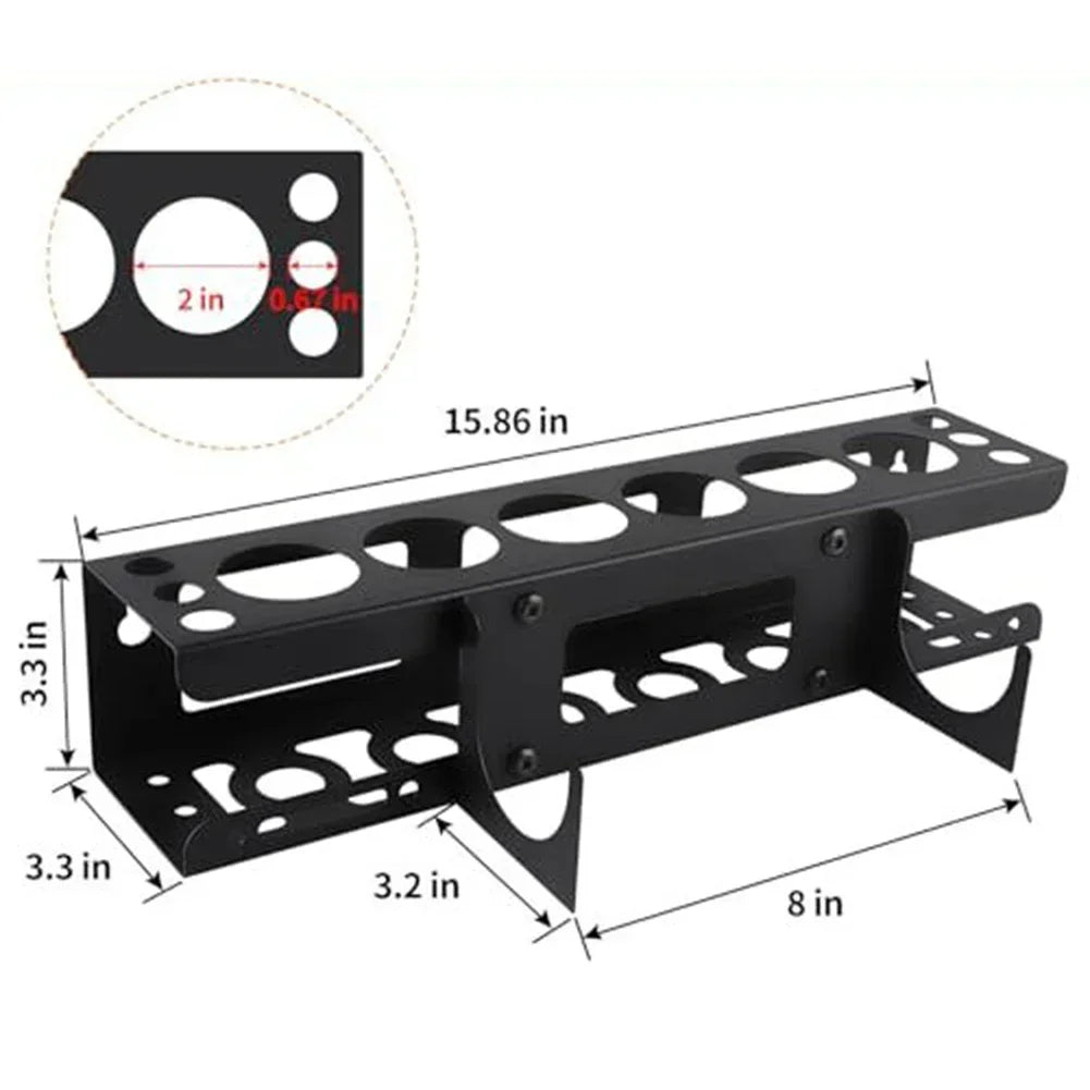 Wall-Mounted Caulking Tube Holder – 6-Slot Steel Storage Rack Caulk Tube Organizer Axl
