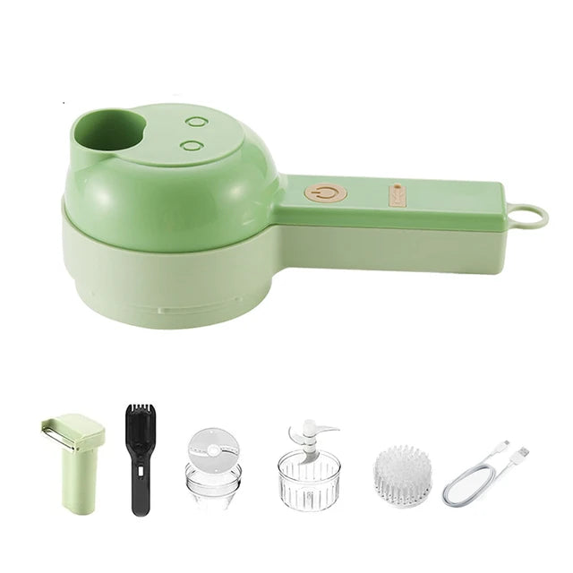 KEMORELA 4-in-1 Electric Vegetable Slicer & Chopper USB Electric Vegetable Slicer Axl Electric cutter