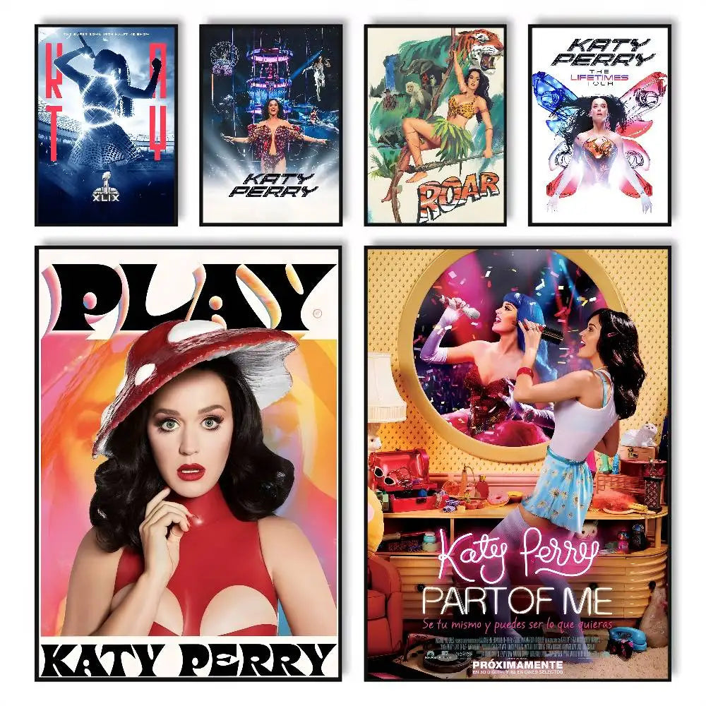 Katy Perry Album HD Poster – Self-Adhesive Waterproof Wall Art Wall Art Poster Axl