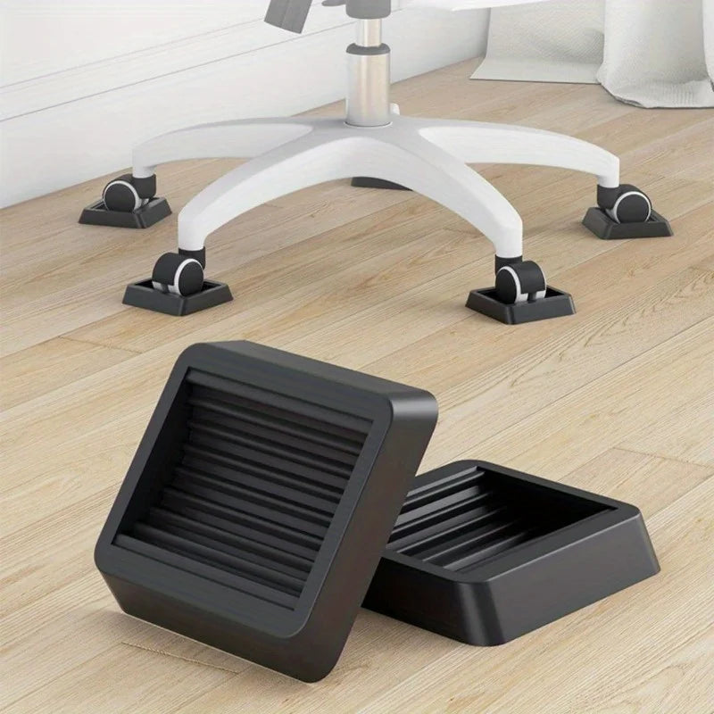 4-Pack Rubber Caster Cups – Chair Wheel & Floor Protector Pads Caster Floor Cups Axl