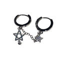 Silver Star Chain Double Ear Cuff Y2K Earrings for Women Fashion Earrings Axl OneSize