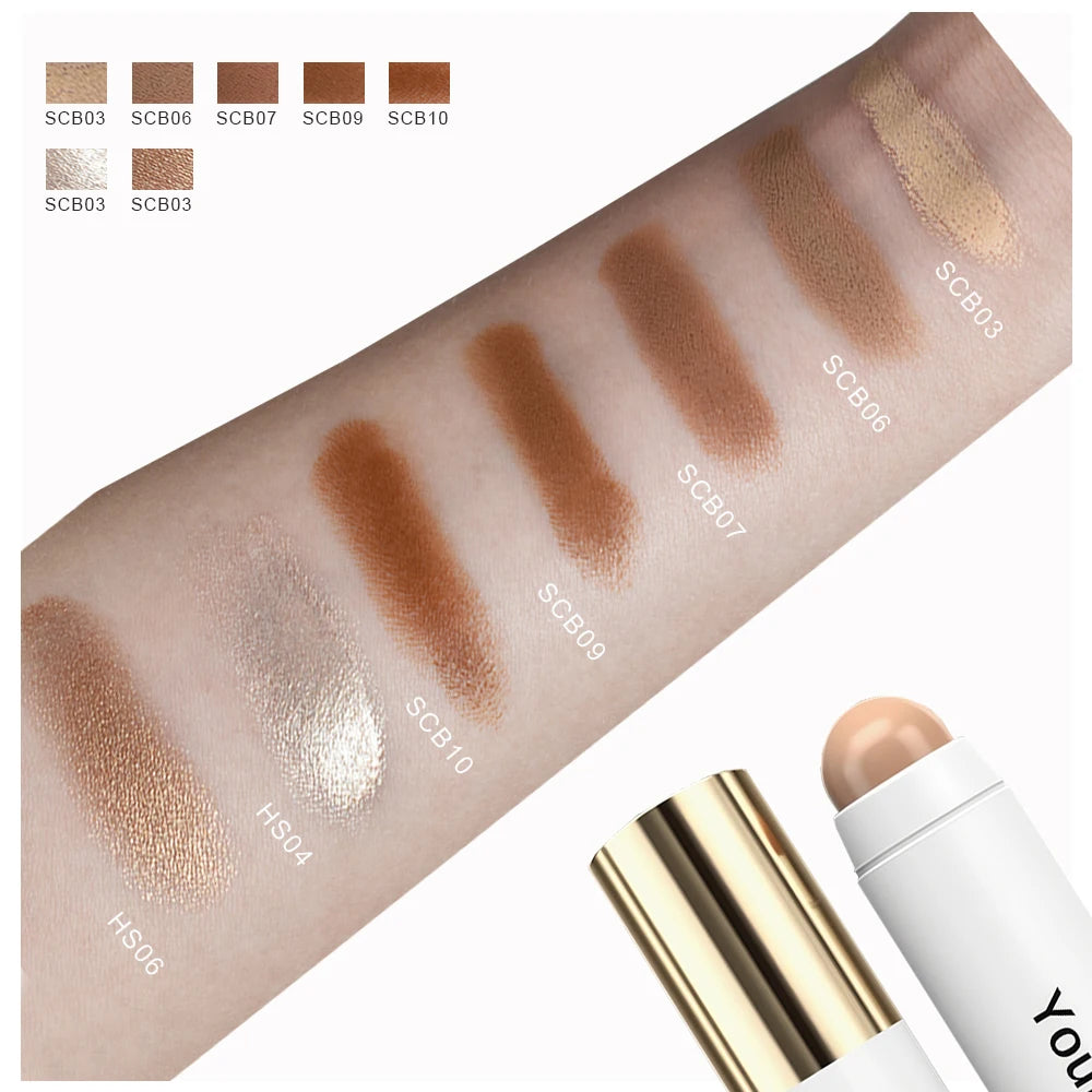 Vegan Bronzer & Highlighter Contour Stick – Cream Formula 15g Bronzer Contour Stick Axl SCB10 1pcs NO LOGO