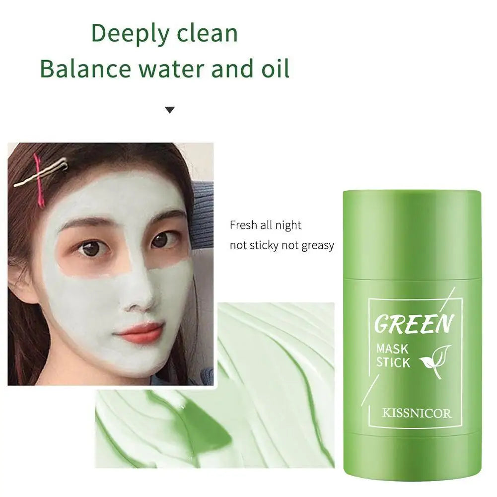 Green Tea Solid Face Mask Stick – 40g Pore Cleansing & Glow Facial Mask Stick Axl