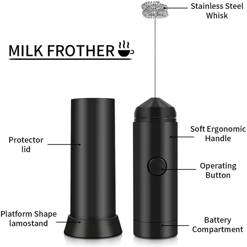 BALASHOV Double Spring Electric Milk Frother – 12000 RPM Electric Milk Frother Axl