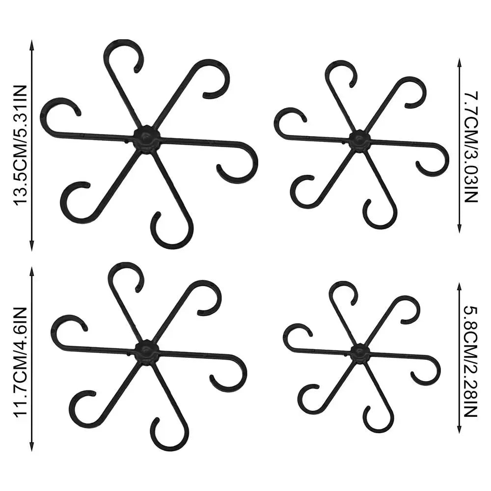 4-Piece Plant Stem Support Rings – Climbing Plant Holder Plant Stem Support Axl Black