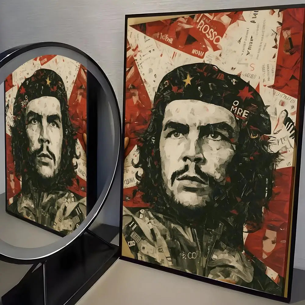 Che Guevara Classic Wall Poster Sticker – HD Self-Adhesive Art Wall Poster Sticker Axl Black8 15X20cmNoframe