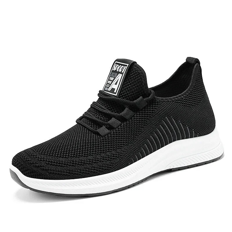 YBQJOO Men's Breathable Mesh Sneakers – Soft Sole Casual Shoes Men's Casual Sneakers Axl Black 40
