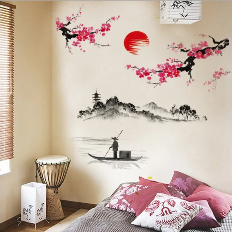 Cherry Blossom Wall Sticker – Sakura Tree Mural Decal 60×90cm Wall Decal Sticker Axl Default Title