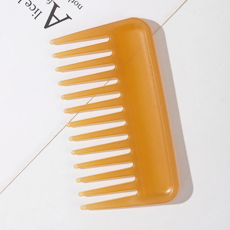 Large Wide Tooth Detangling Comb – Heat-Resistant Hair Styling Wide Tooth Comb Axl Yellow