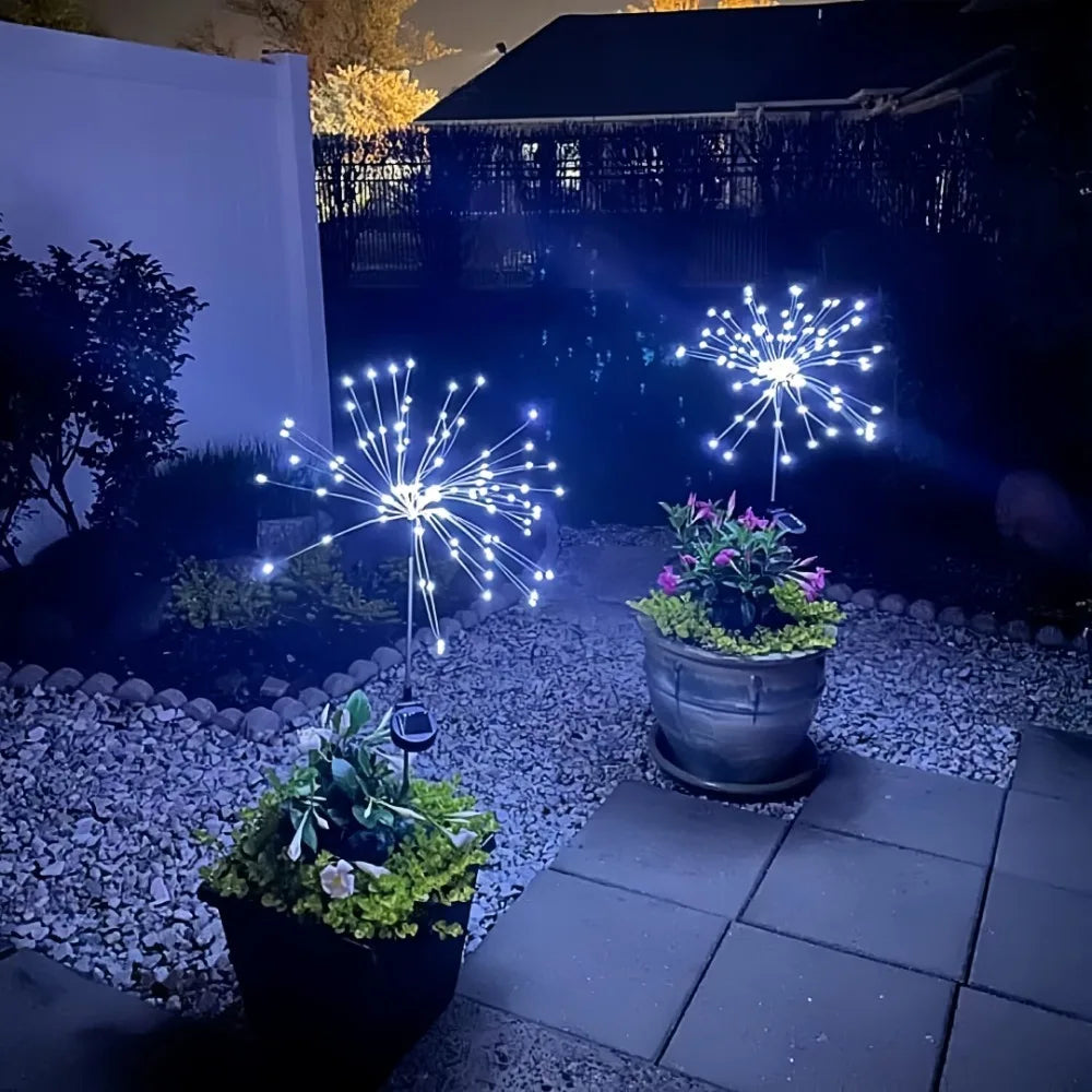 Solar Fireworks Garden Lights – 8 Modes, 120 LED, IP65 Solar Garden Lights Axl