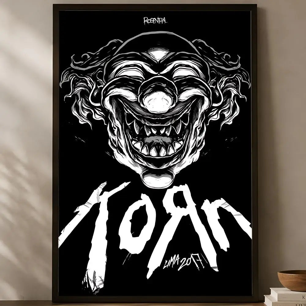 Korn Band Self-Stick Wall Art Poster – Waterproof HD Decor Wall Art Poster Axl White12 30X40cmNoframe