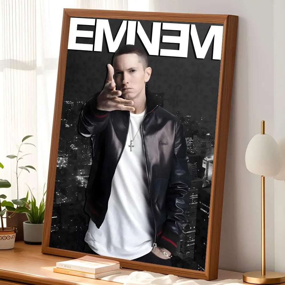 Eminem HD PVC Self-Stick Wall Poster – Waterproof Music Decor Wall Art Poster Axl