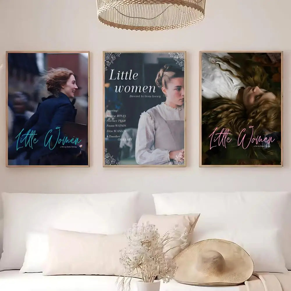 Little Women Movie Poster – HD Self-Adhesive Waterproof Wall Art Movie Wall Poster Axl