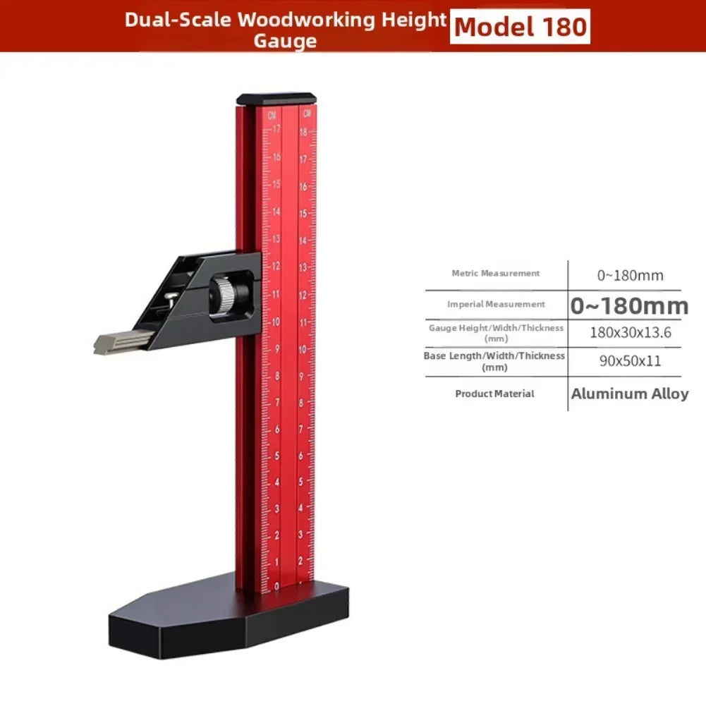 Woodworking Height Gauge – Metric & Imperial Marking Ruler Woodworking Height Gauge Axl 180mm China Mainland