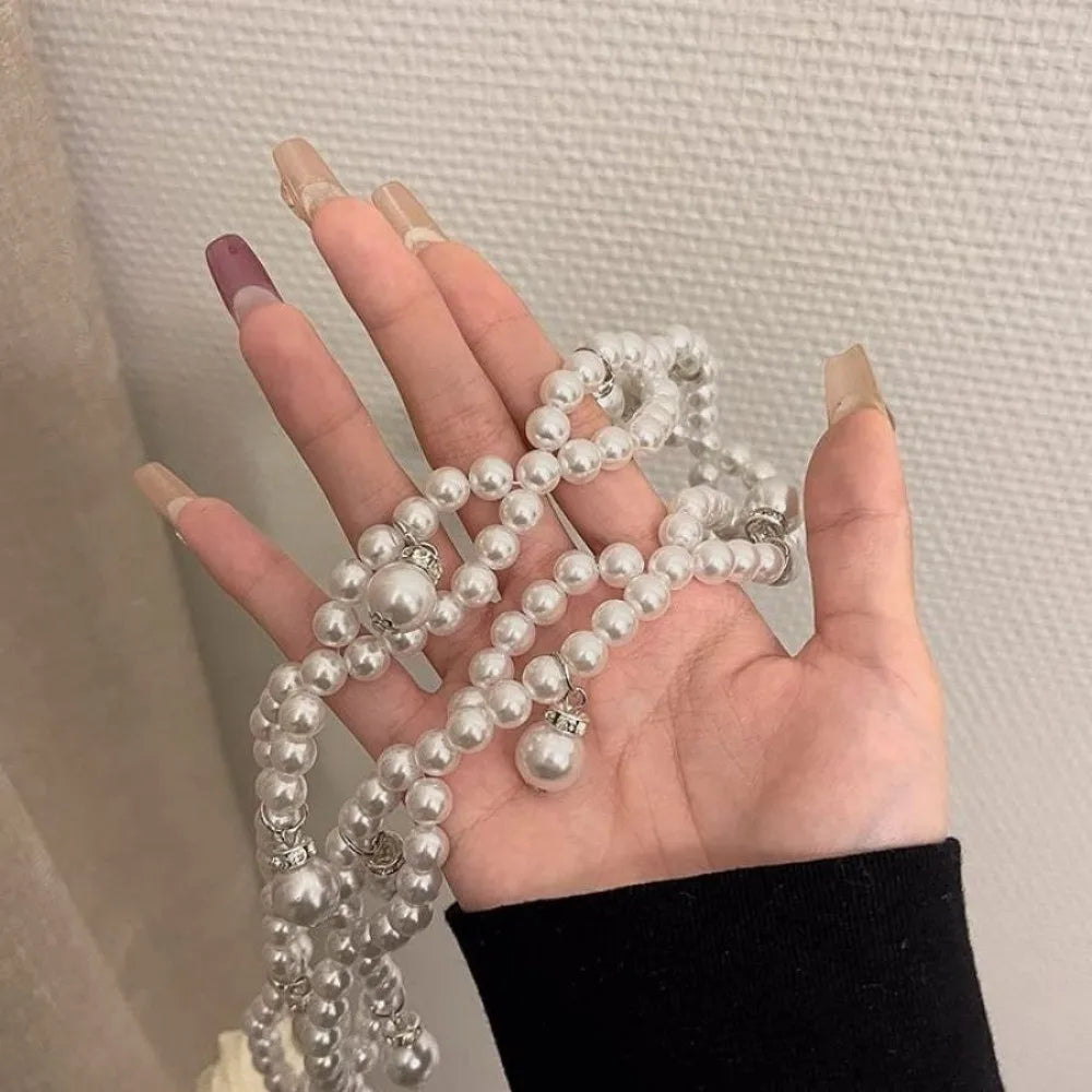 Elegant Pearl Waist Chain Belt for Women – Dress Strap Pearl Waist Belt Axl