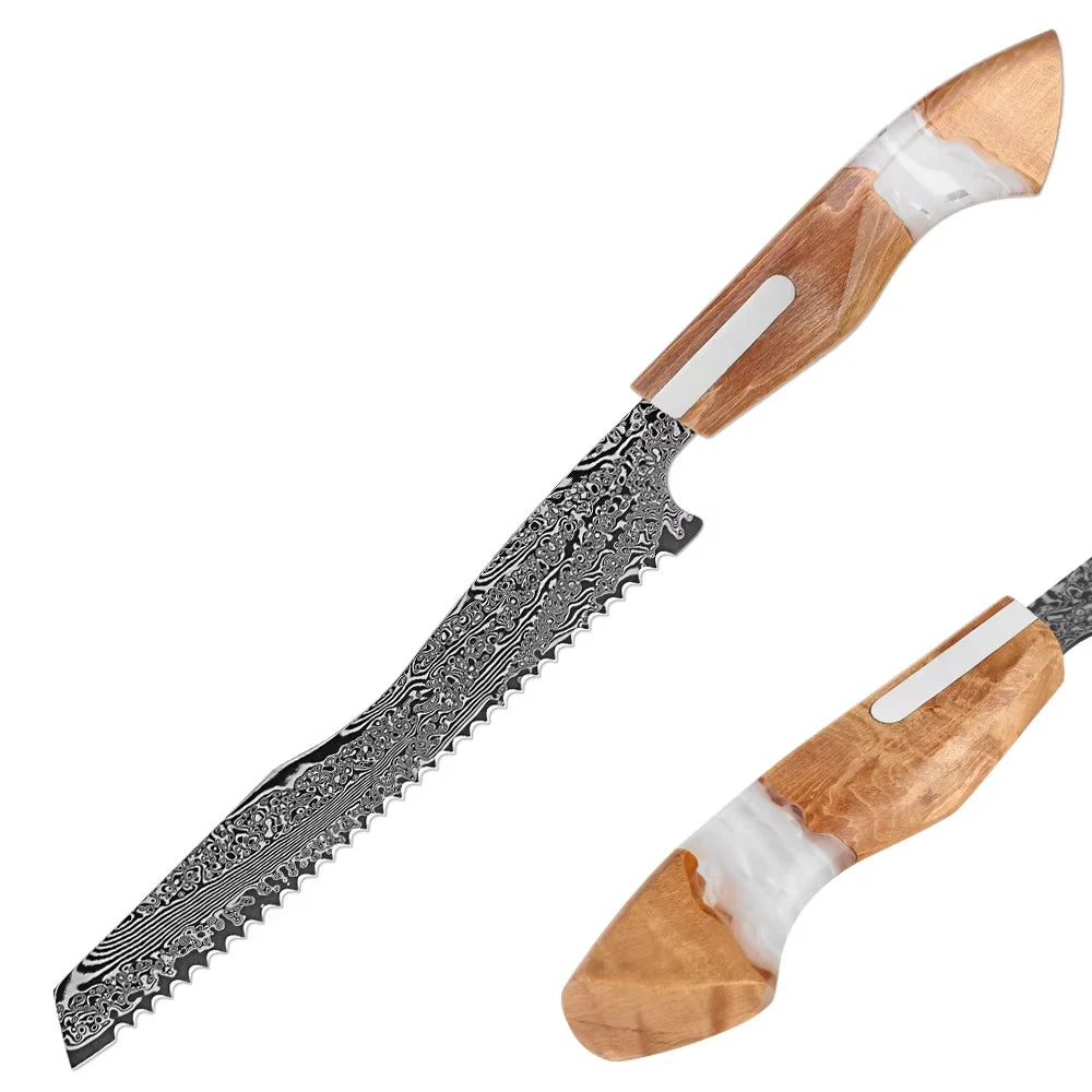 XITUO Damascus Steel Kitchen Knife Set 1–6 PCS | Japanese Chef Kitchen Knife Set Axl Bread Knife