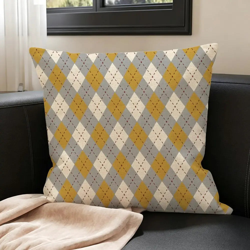 Natural Linen Cushion Cover – Printed Pillow Case Sofa & Bed Linen Cushion Cover Axl