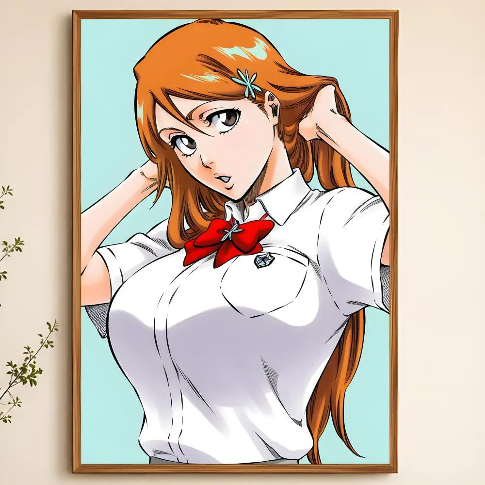 Anime Orihime Inoue Wall Poster – Waterproof Self-Adhesive Art Anime Wall Poster Axl White07 60X90cmNoframe