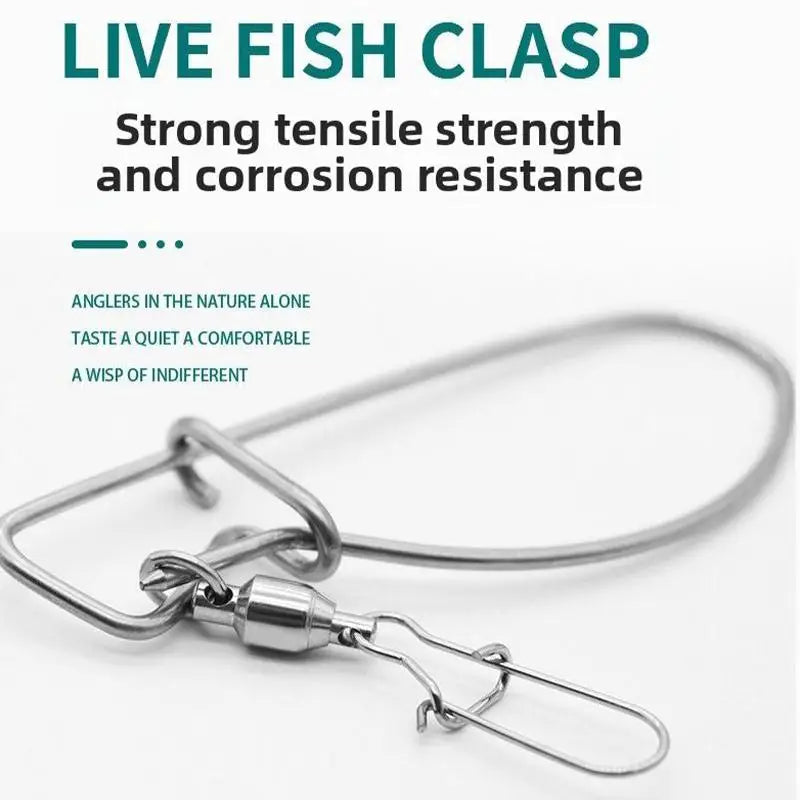 Stainless Steel Live Fish Stringer Lock Buckle | Fishing Tackle Fish Stringer Buckle Axl