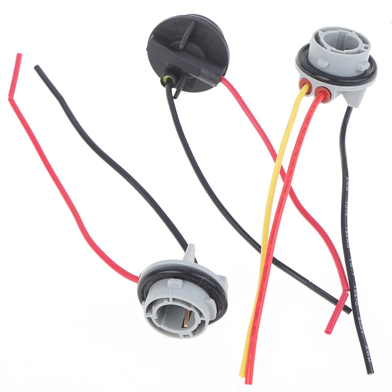 2-Pack 1156 1157 BAY15D Bulb Socket Adapter – Pre-Wired Car Bulb Socket Adapter Axl