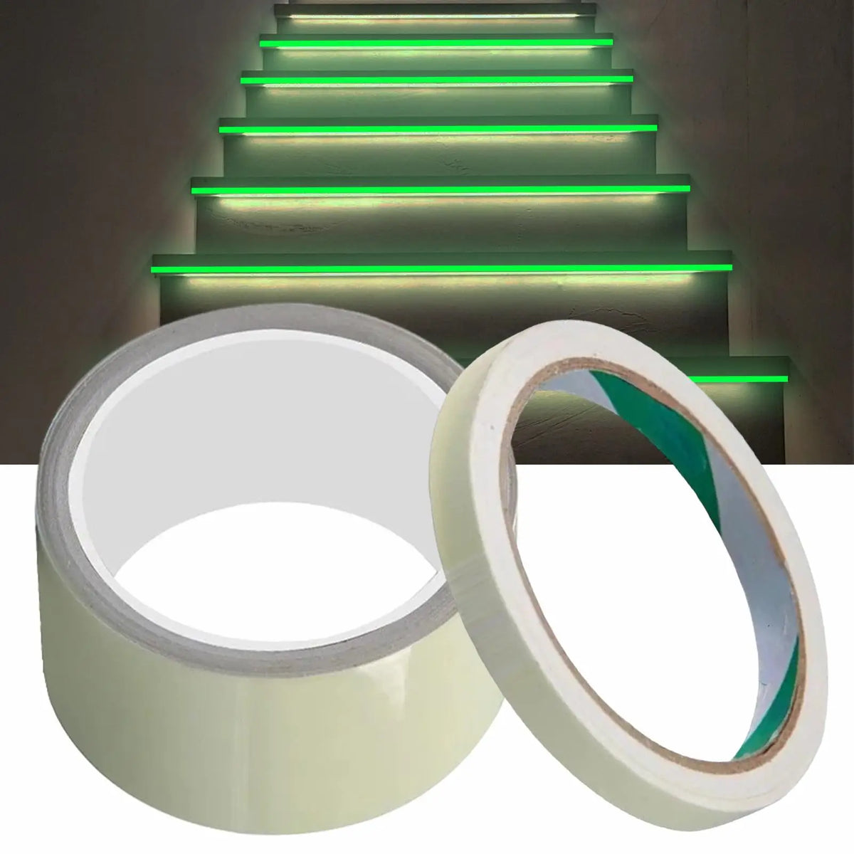 Glow in the Dark Safety Tape – Green Fluorescent Egress Marker Safety Glow Tape Axl