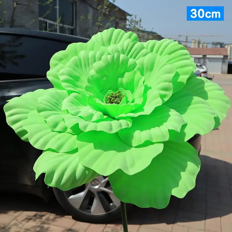 Large Artificial Peony Flowers 30/40cm – Faux Floral Wall Decor Artificial Flower Decor Axl green 30cm