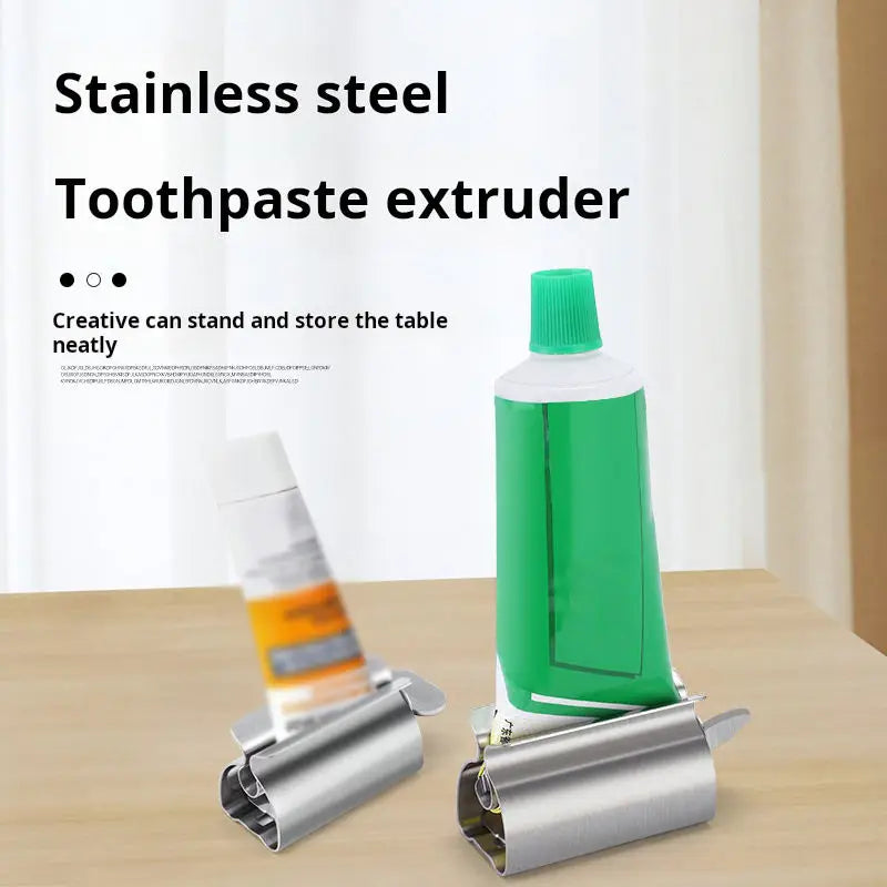 Stainless Steel Toothpaste Tube Squeezer Roller & Holder Stand Tube Squeezer Holder Axl